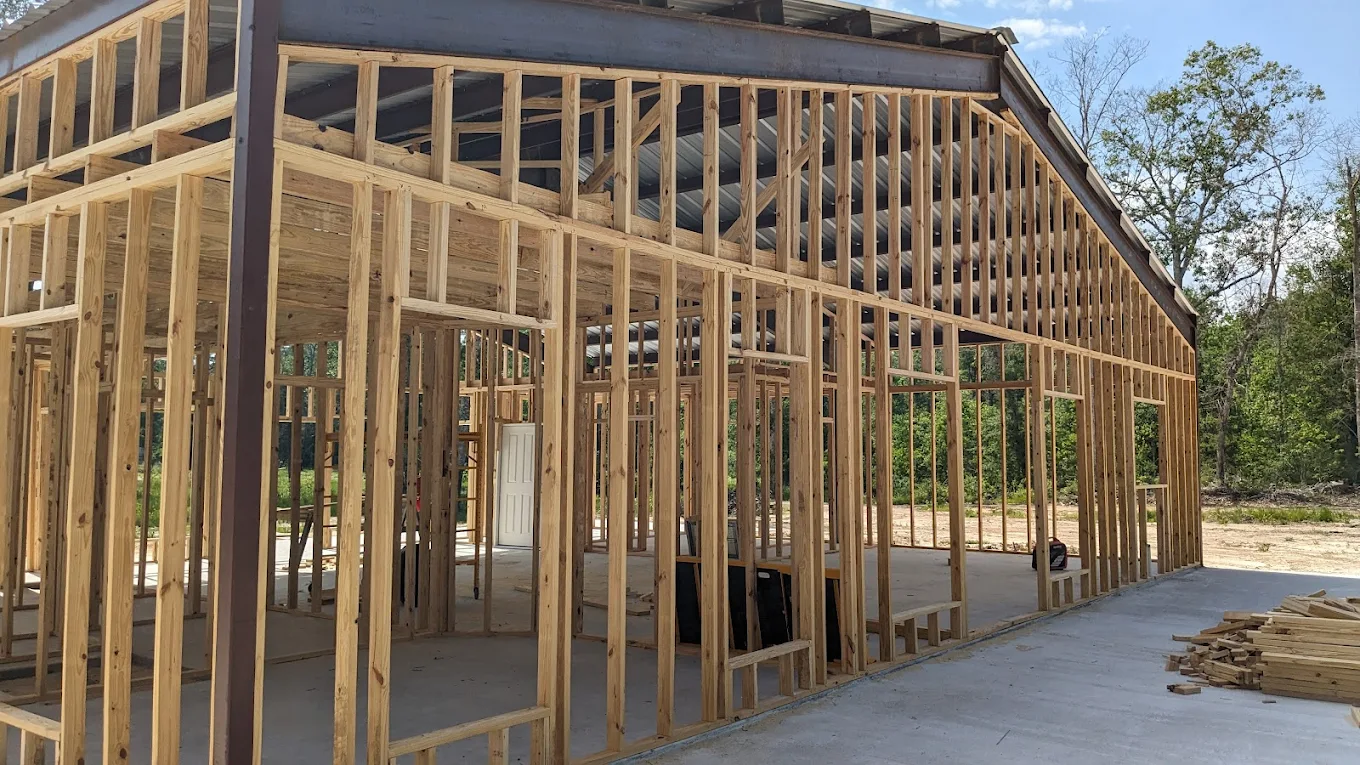 Residential House Framing by First Shot Construction Orange TX